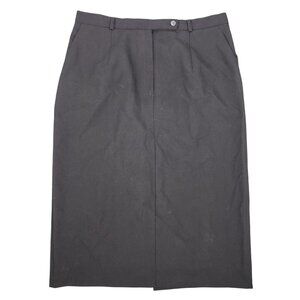 Women's Vintage Delicia Black Skirt Union & USA Made Plus Size 16 Back Slit